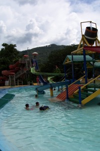 A view of the water park near the ruins at Copan.